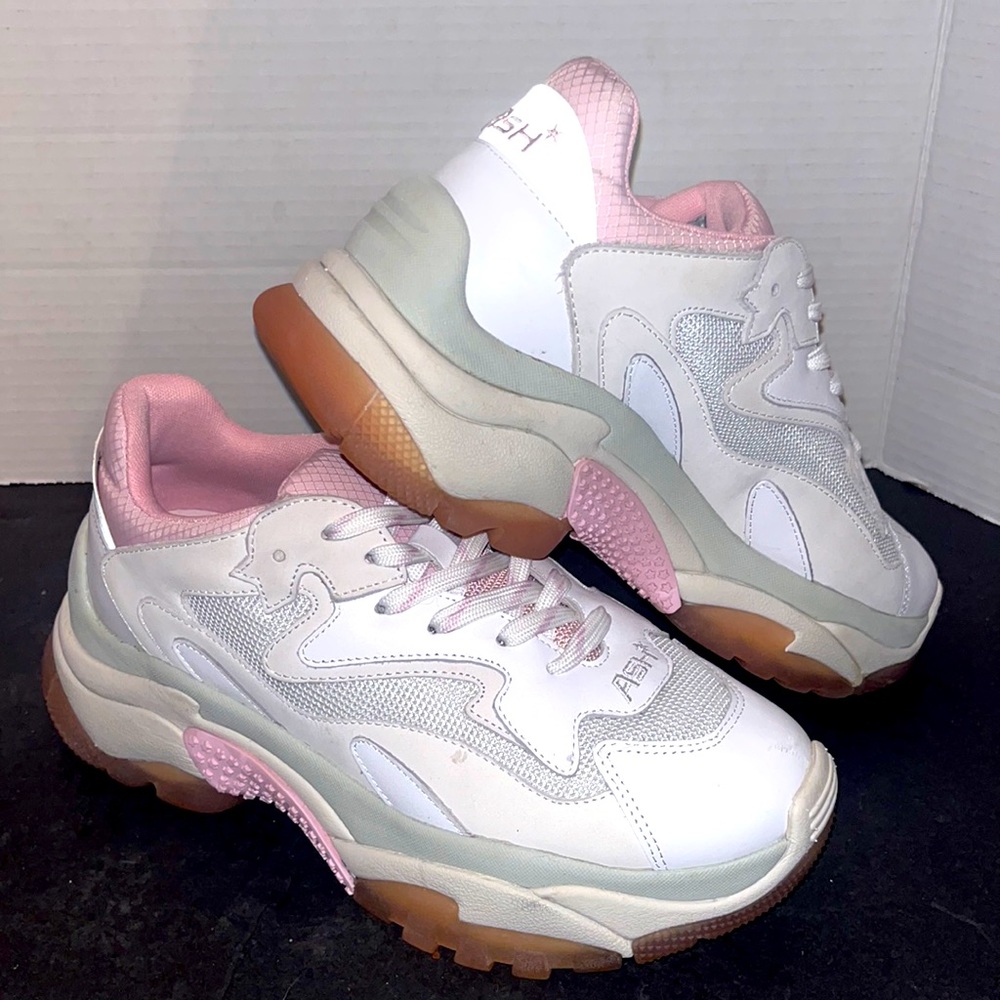 Ash Addict Tennis Shoes NWOT Women’s Size 9 (UK 39) Pink White